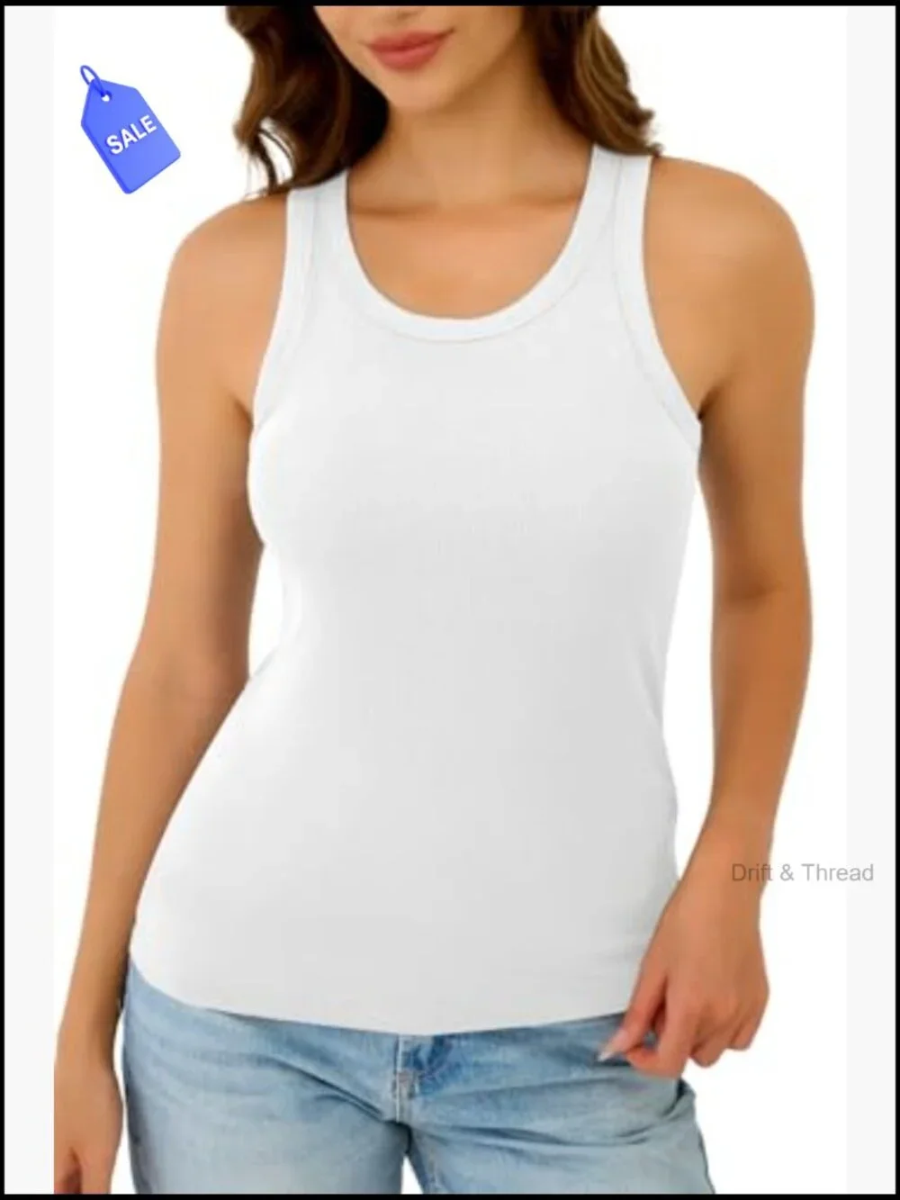 Women's Ribbed Tank Top High Neck Sleeveless Racerback Casual Basic